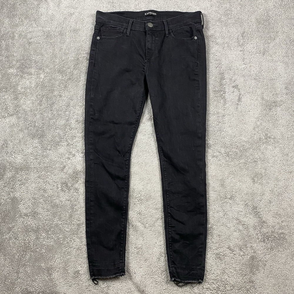Express Skinny Jeans Men's 31x30‎ Tag(32x30) Black Denim Stretch